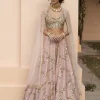 Baby Pink With Gold Jaal Work Lehenga Set