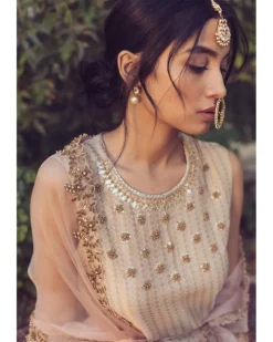 Banarsi Kurta With Organza Dupatta