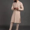 Beige Churidaar With Kurta Set