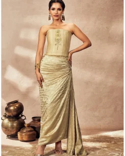 Beige Pixie Dust Corset Set