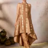 Beige Traveler's Palm Tunic Set