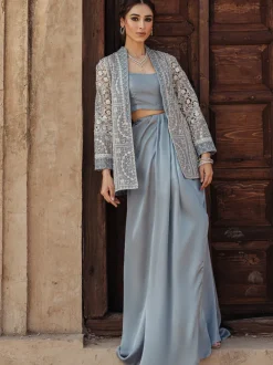 Bel Blue Rani Jacket Set