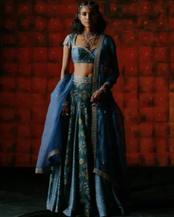 Beryl Indigo Lehenga Set
