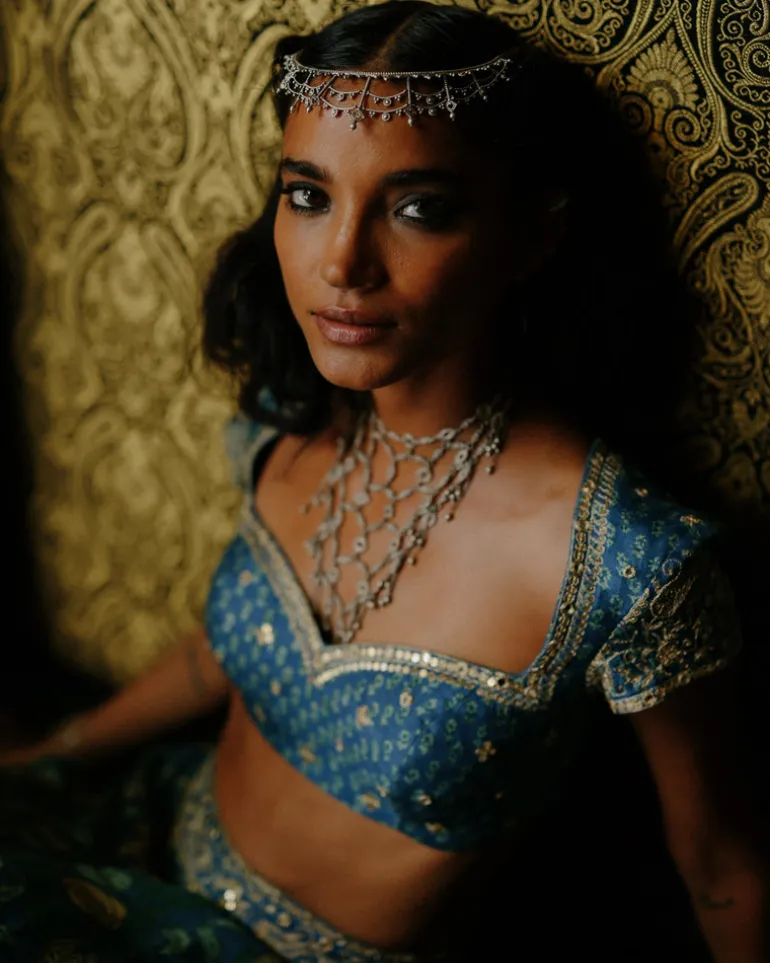 Beryl Indigo Lehenga Set