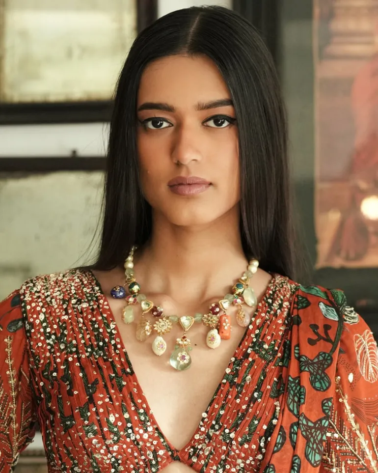 Bhumika Multicolour Kundan Necklace Set