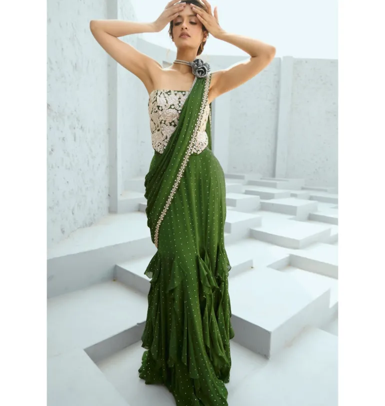 Bianca Corset Pre Drape Sari Set