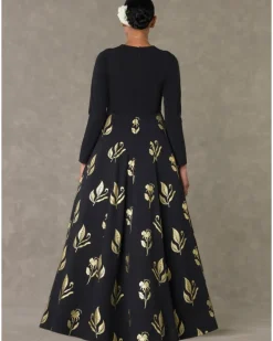 Black All In Bloom Anarkali