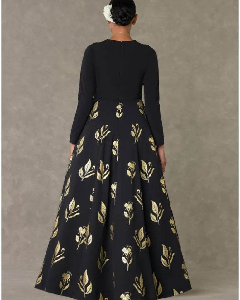 Black All In Bloom Anarkali