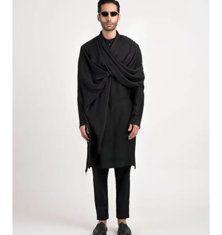 Black Alter Kurta Set