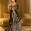 Black And Gold Embroidered Lehenga Set