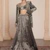 Black And Gold Paisley Silk Tissue Skirt Set