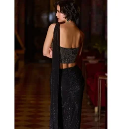 Black Corset Sari