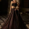 Black Crystal Lehenga Set