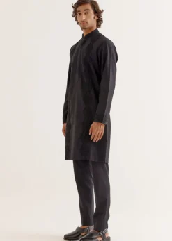 Black Dori Embroidered Kurta Set