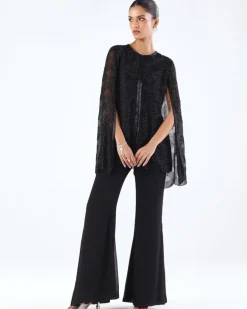 Black Embroidered Jacket & Pant Set
