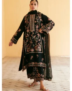Black Embroidered Kurta Set