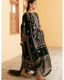Black Embroidered Kurta Set