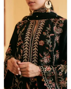 Black Embroidered Kurta Set