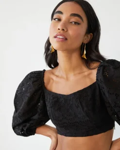Black Eyelet Set