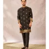 Black Haath Phool Kurta Set
