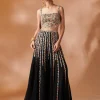 Black High Waist Sharara With An Embroidered Blouse
