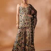 Black Kurta And Sharara Set