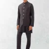 Black Kurta With Bundi Set