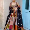 Black Metallic Lehenga Set