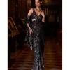 Black Multi-Coloured Sequin Sari