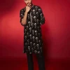 Black Periwinkle Kurta