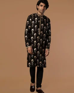 Black Periwinkle Kurta