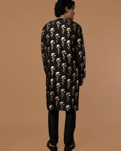 Black Periwinkle Kurta