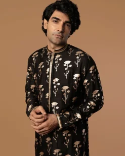 Black Periwinkle Kurta