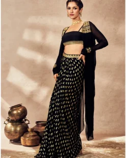 Black Pixie Dust Skirt Set