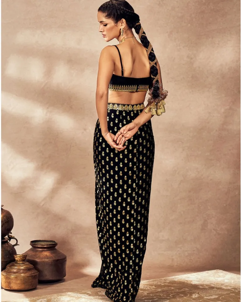 Black Pixie Dust Skirt Set