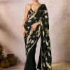 Black Potters Touch Gota Sari Set