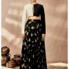 Black Potters Touch Skirt Set