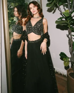 Black Savli Lehenga