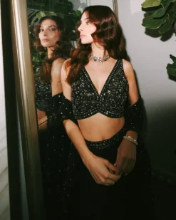 Black Savli Lehenga