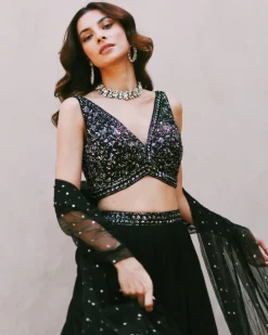 Black Savli Lehenga