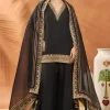 Black Trikone Sharara Set