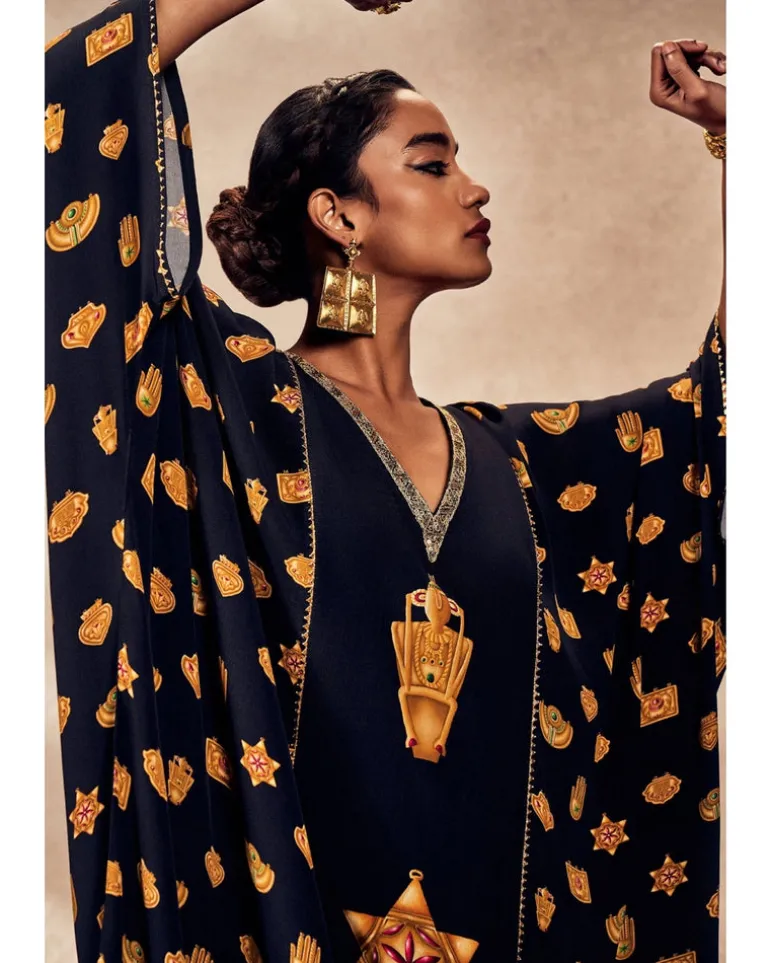 Black Trinkets Kaftan