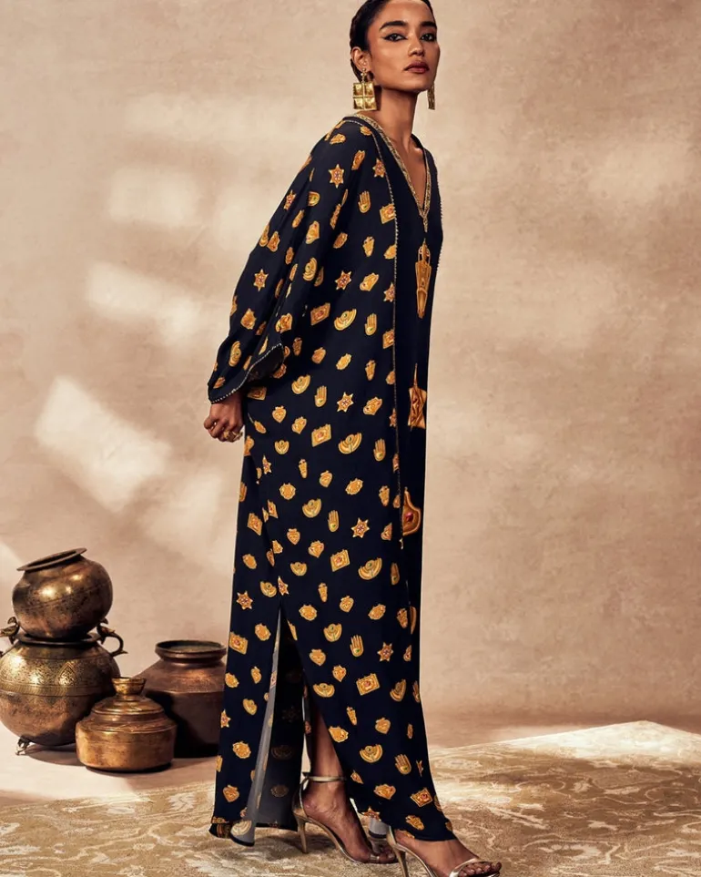 Black Trinkets Kaftan