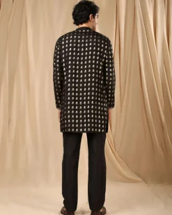 Black Wallflower Kurta Set