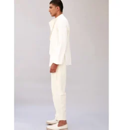 Block Shacket With Pinch Trouser Set