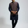 Blue Boho Geo Embellished Bandi Set