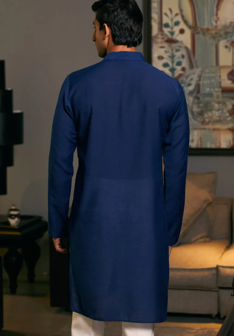 Blue Goe Metallic Kurta Set