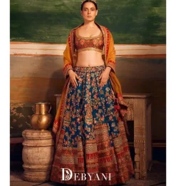 Blue Meena Lehenga Set
