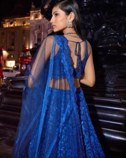 Blue Paisley Lehenga Set