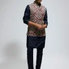 Blue Silk Embroidered Bandi Set